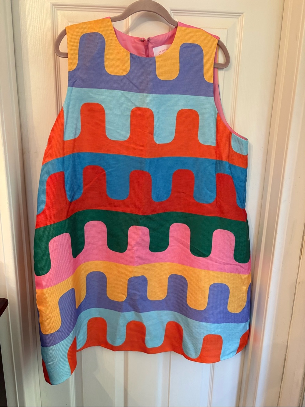Tuckernuck Atlantic-Pacific Multicolor Wave-Pattern Dress